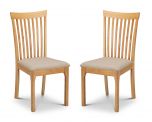 Julian Bowen Ibsen Dining Chairs in Light Oak - Set of 2