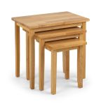 Julian Bowen Cleo Nest of Tables in Natural Oak