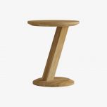 Solid Oak Z Modern Lamp Table